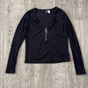 Crop top with zipper detailing